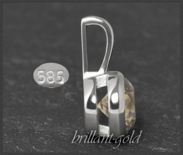 Brillant 585 Gold Gleiter 0,72ct, cognac, VS2
